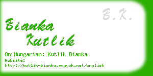 bianka kutlik business card